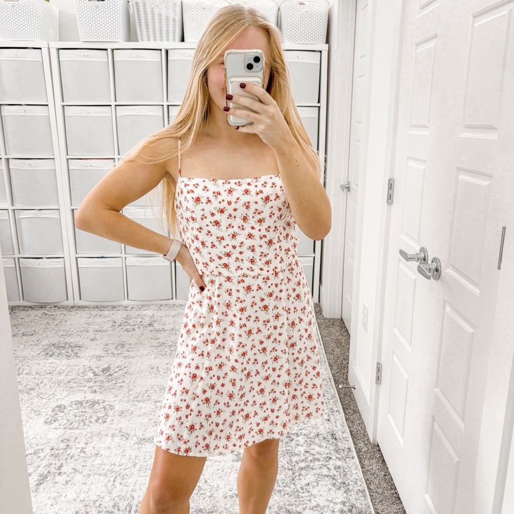 Reformation Bisque Floral Dress Colette